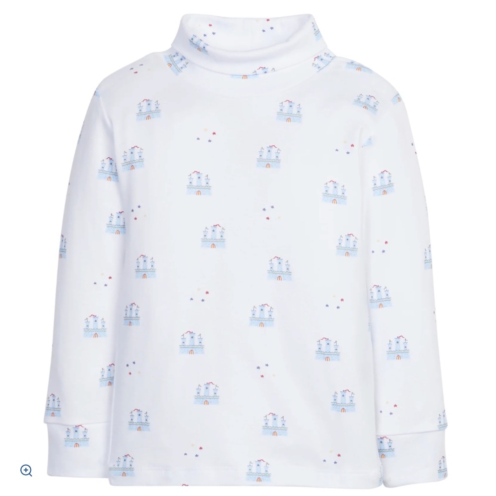 Little English Printed Turtleneck in Forts - Size 5